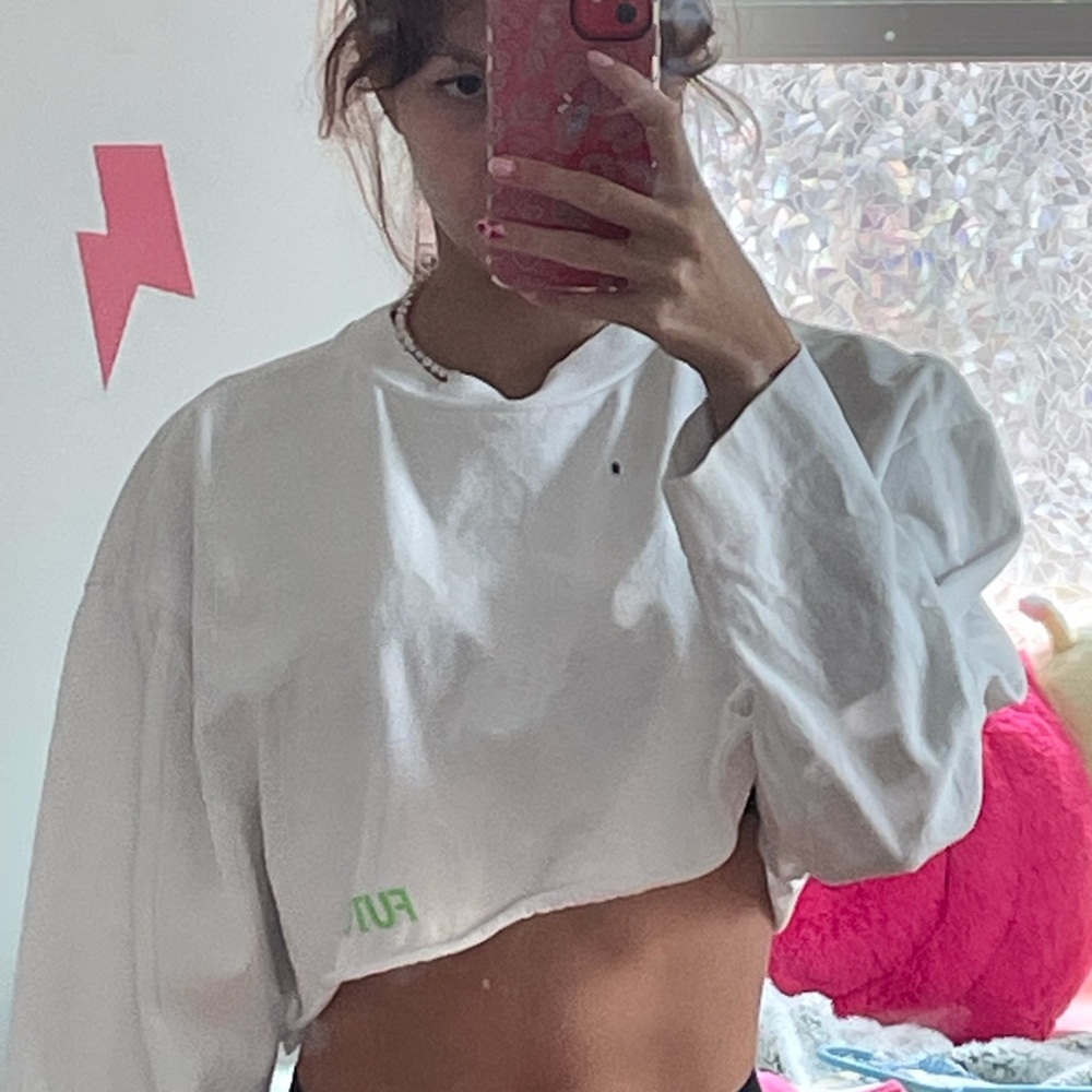 white future crop top oversized